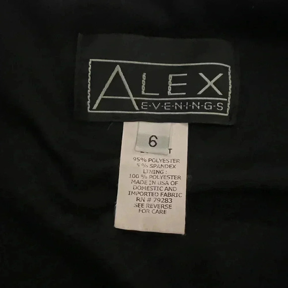 VINTAGE Alex Evenings Women’s Black Evening Dress Size 6 - Picture 2 of 7